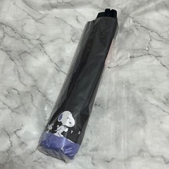 スヌーピー 晴雨兼用折りたたみ傘 みずたまりブラックの画像