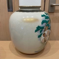 九谷焼 陶勝作 蓋付壷 七福神図 共箱 立札 壺 花瓶 花器 花生 花入 華道具 陶磁器 骨董品 古美術品の画像