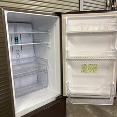 美品！SHARP シャープ 271L 2ドア冷凍冷蔵庫★SJ-PD27D-T ブラウン 2018年製右開きプラズマクラスター 引出し冷凍室の画像