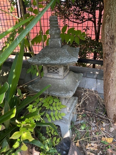 和風ガーデン 灯籠 石造 高さ約1m