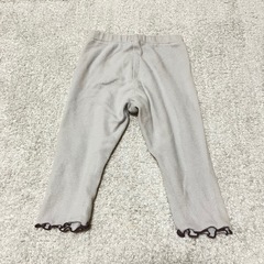 ミッフィー　パンツ　リブ編みグレー　80サイズの画像