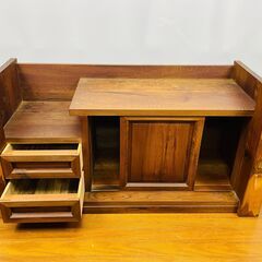 【ヴィンテージ】置き床間 無垢材 民芸家具 サイズ:横幅88cm×奥行36.5cm×高さ45cmの画像
