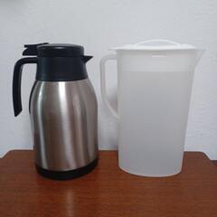 保温ポットと普通のポットの画像