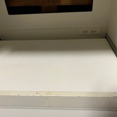 目隠し　レンジ台　食器棚　ホワイト　インテリアの画像