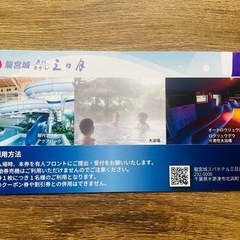 最大4枚【1枚で最大1,650円割引き】 竜宮城 ホテル三日月 プール 温泉 スパ 50%オフ 半額券 割引券 木更津 チケットの画像