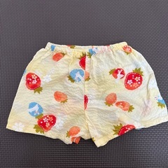 イチゴ　うさぎ　 コットン甚平 70cmの画像