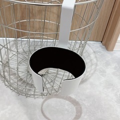 ワイヤー洗濯カゴ　ステンレス　ドライヤー　ホルダーの画像