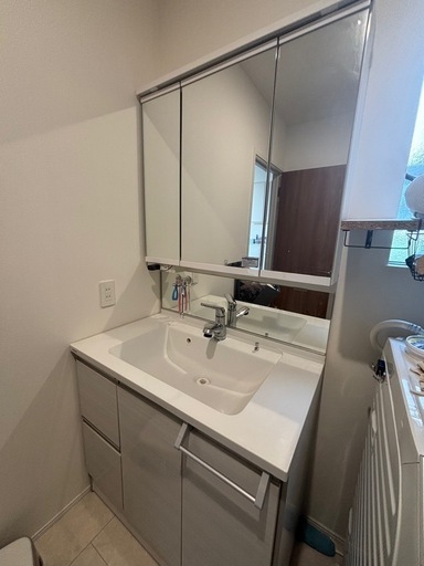 Panasonic 洗面台　C-Line 90cm 三面鏡＋本体セット　使用期間5年