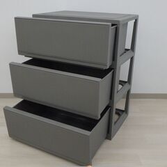 ルームチェスト3段（グレー）【小金井市民限定】（小金井市再生家具）品番：08-04-20 ※新規優先の画像