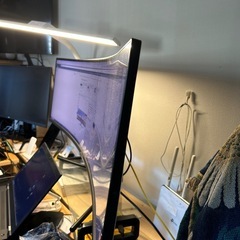 JAPANNEXT 49インチ モニター DWQHD 5120x1440解像度 VA ディスプレイ (HDMI/DisplayPort/スピーカー内蔵/ブルーライトカット) JN-VC490DWQHDRの画像
