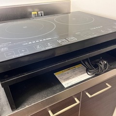 【アイリスオーヤマ】 IHクッキングヒーター EIH1470-B（台付き）の画像
