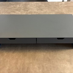 霜山 デスクシェルフ ダークグレー 幅50cm