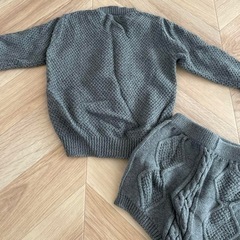 80cm グレーニットセットアップの画像
