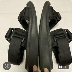 ブラック スポーツサンダル ベルクロ 26cmの画像