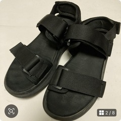 ブラック スポーツサンダル ベルクロ 26cmの画像