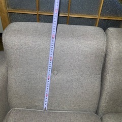 引き取り希望☆ ニトリベージュ ソファ クッション付きの画像