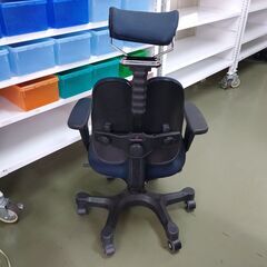 デュオレスト オフィスチェア ブルー 可動肘 メッシュ地 可動ヘッドレスト 腰痛対策 姿勢サポート DR-7501SP 3TBE1 引取限定　 管理TN074の画像