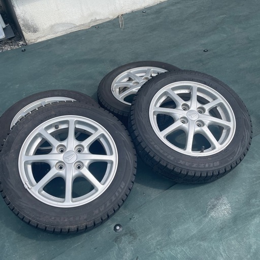 ダイハツ純正アルミ、155／65R14 BSスタッドレス