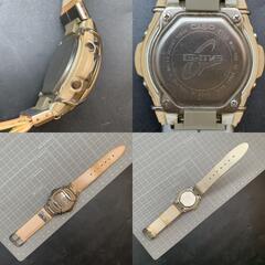 A365 不動 CASIO カシオ Baby-G ベビーG 2488 MSG-132 メタル ピンク デジタル レディス 腕時計　中古の画像