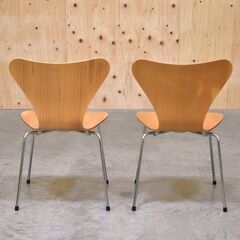 ≪yt2012ジ≫ [2脚セット] フリッツハンセン セブンチェア ① ナチュラルビーチ アルネ・ヤコブセン/FRITZ HANSEN/デザイナーズ家具/中古家具/宮城県仙台市 70814-11の画像