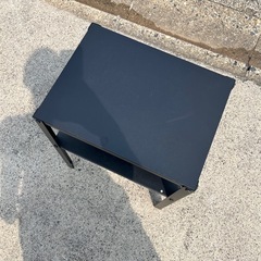 スチール製　サイドテーブル　テーブル　黒　ブラック【36×27×45】の画像