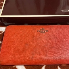 激安処分SALE❣️COACH長財布 オレンジ レザーの画像