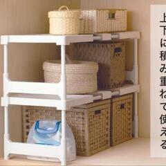 重ねても使用できる押し入れ収納棚　２個セットの画像