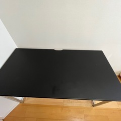 ニトリ デスク 幅120cm 作業机 ワークデスク ブラックの画像