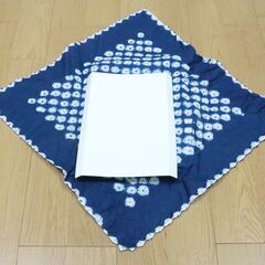 有松　手しぼり　ハンカチ？　横42㎝×縦41㎝　綿100%　日本製　未使用の画像