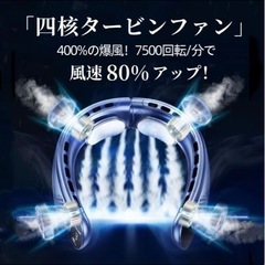 新品　首掛け扇風機の画像