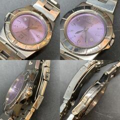 X290不動　セイコー SEIKO ルキア LK クォーツ 3針 デイト 純正ベルト 7N82-0620 女性用 レディース　中古 腕時計 レディースウォッチ　パープル系の画像