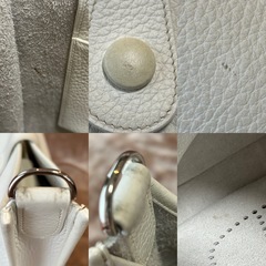 エルメスHERMESエヴリンPMエブリン白色ワンショルダーバッグ肩掛けバッグ牛革の画像