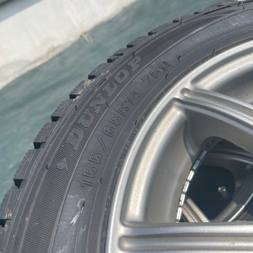 バリ溝　155/65R14スタッドレスセット