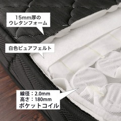 ポケットコイルマットレスショートシングルの画像
