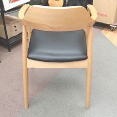 ダイニングチェア 無垢材 北欧 モダン ナチュラル×ブラック イス 椅子 西岡店の画像