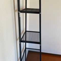 IKEA イケア　LERBERG レールベリ シェルフユニット, ダークグレー, 35x148 cmの画像