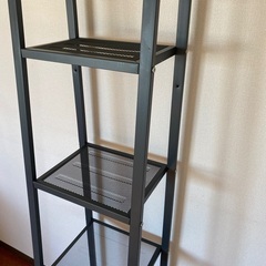IKEA イケア　LERBERG レールベリ シェルフユニット, ダークグレー, 35x148 cmの画像