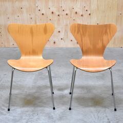≪yt2013ジ≫ [2脚セット] フリッツハンセン セブンチェア ② ナチュラルビーチ アルネ・ヤコブセン/FRITZ HANSEN/デザイナーズ家具/中古家具/宮城県仙台市 70814-12の画像