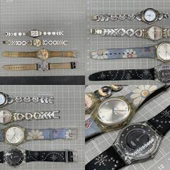 I346 SWATCH スウォッチ IRONY アイロニー 他 クォーツ レディースウォッチ 腕時計 4点セット/リストウォッチ/デイデイト/2針/3針/裏スケ/ラウンドフェイス 可動不動混在の画像