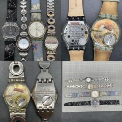 I346 SWATCH スウォッチ IRONY アイロニー 他 クォーツ レディースウォッチ 腕時計 4点セット/リストウォッチ/デイデイト/2針/3針/裏スケ/ラウンドフェイス 可動不動混在の画像