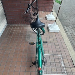 20インチ　外装6段変速　カゴ付きミニベロ　グリーンの画像