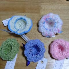 ハンドメイド　編小物　帽子ストラップの画像