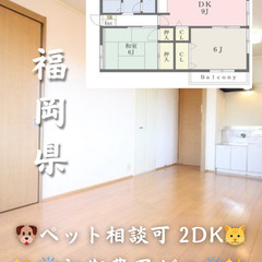 【初期費用ゼロ🙌】北九州市 2DK ペット相談可◎ 子ども…