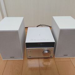 新品同様の美品 女性に人気の白コンポ+リモコン SONY CMT-SBT40 CDプレイヤー Bluetooth 赤白のRCA端子 ソニーの画像