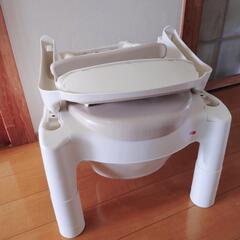 ポータブルトイレ 暖房便座 ベージュの画像