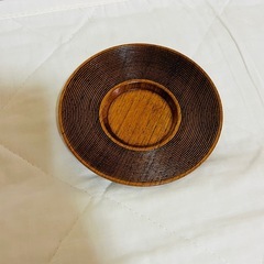 【未使用】木製 茶托 5枚セット 和食器 お茶会 来客用 茶たくの画像