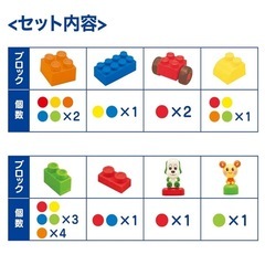 ワンワンとうーたんのおおきなブロック 38個入りの画像