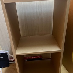 カラーボックス　ナチュラル　大小2個セットの画像