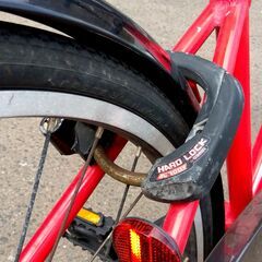 状態悪 26インチ シティサイクル 7段変速 レッド/赤 鍵×1 自転車 サビ多め 札幌市 中央区 南12条の画像