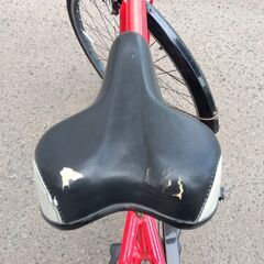状態悪 26インチ シティサイクル 7段変速 レッド/赤 鍵×1 自転車 サビ多め 札幌市 中央区 南12条の画像